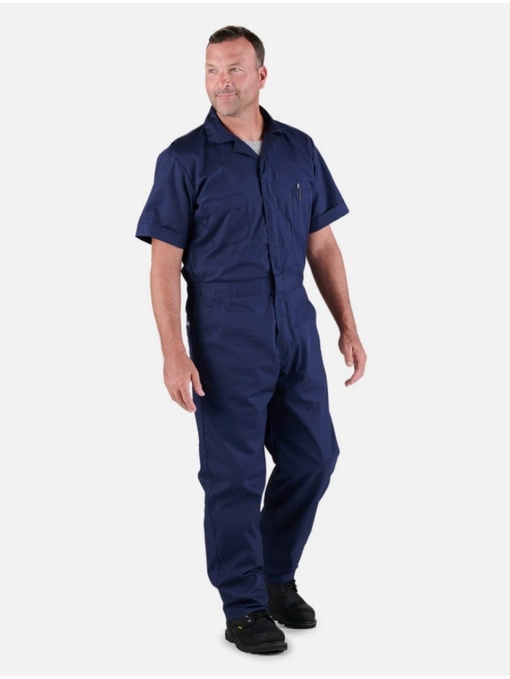 Berne Heritage Short Sleeve Poplin Coverall Sz. Large (42-44) Short
